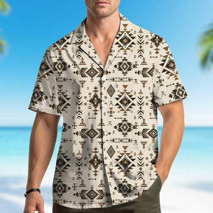 Another lifestyle view showing matching family hawaiian shirts