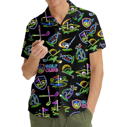 Third lifestyle image of the matching family hawaiian shirt in a casual setting