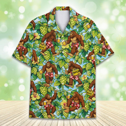 Back view of the matching family hawaiian shirt