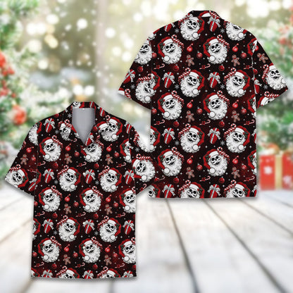 Another front view of the gothic christmas hawaiian shirt