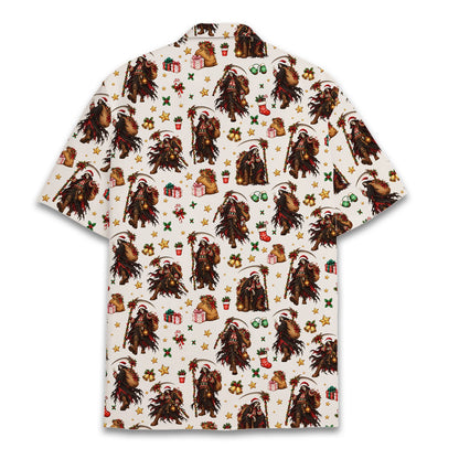 Alternate back view showing the holiday print details