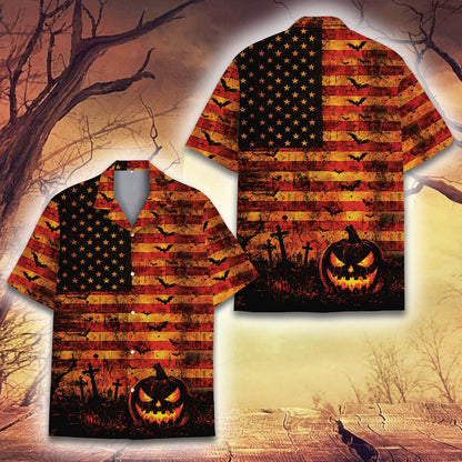 Additional front view of the matching family Hawaiian shirt