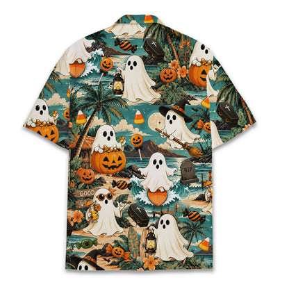 Multicolor pattern view of the beach hawaiian shirt