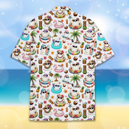 Detailed back view showing the fun ghost and coconut pattern
