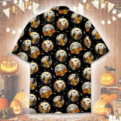 Additional front detail of the matching family hawaiian shirt design