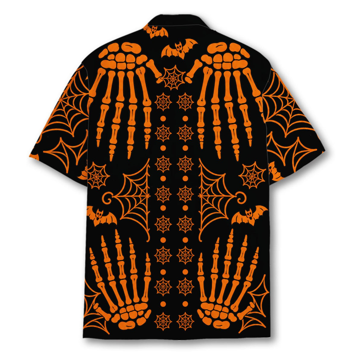 Final back view of the Halloween hawaiian shirt design