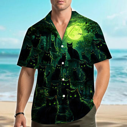 Second lifestyle view featuring the matching family Hawaiian shirt