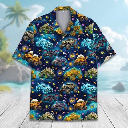 Sleeve and hem detail of the hawaiian shirt