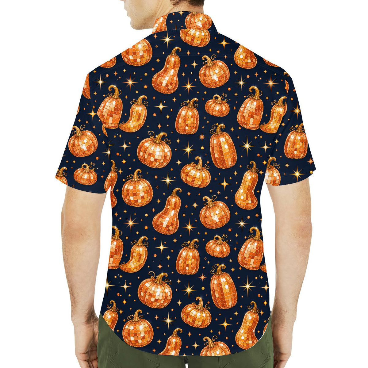 Second back view of the halloween hawaiian shirt