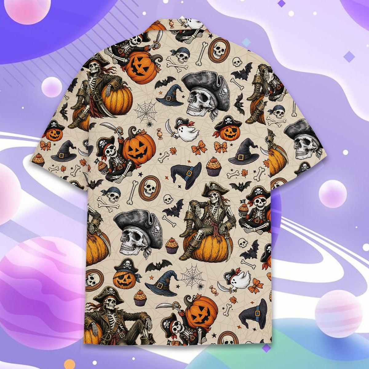 Second back view of the halloween themed shirt