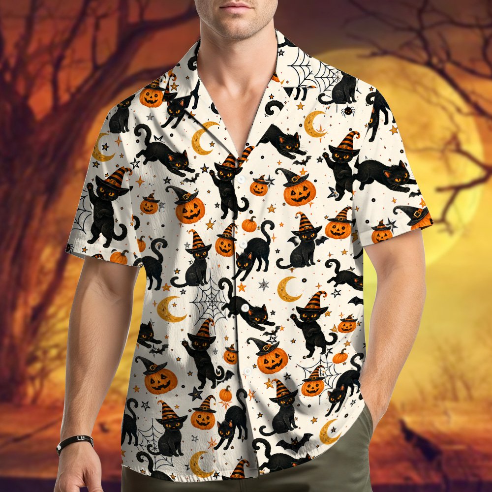 Alternate back view showing the full Halloween pattern layout