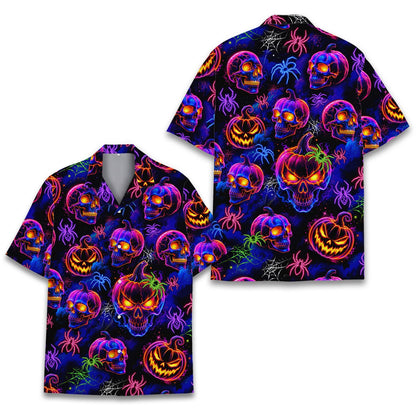 Alternative back view of the neon halloween shirt