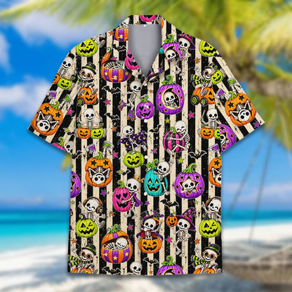 Another front view of the matching family hawaiian shirt