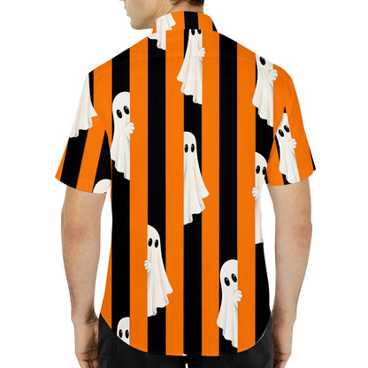 Festive lifestyle view showcasing the bold orange and black stripe pattern