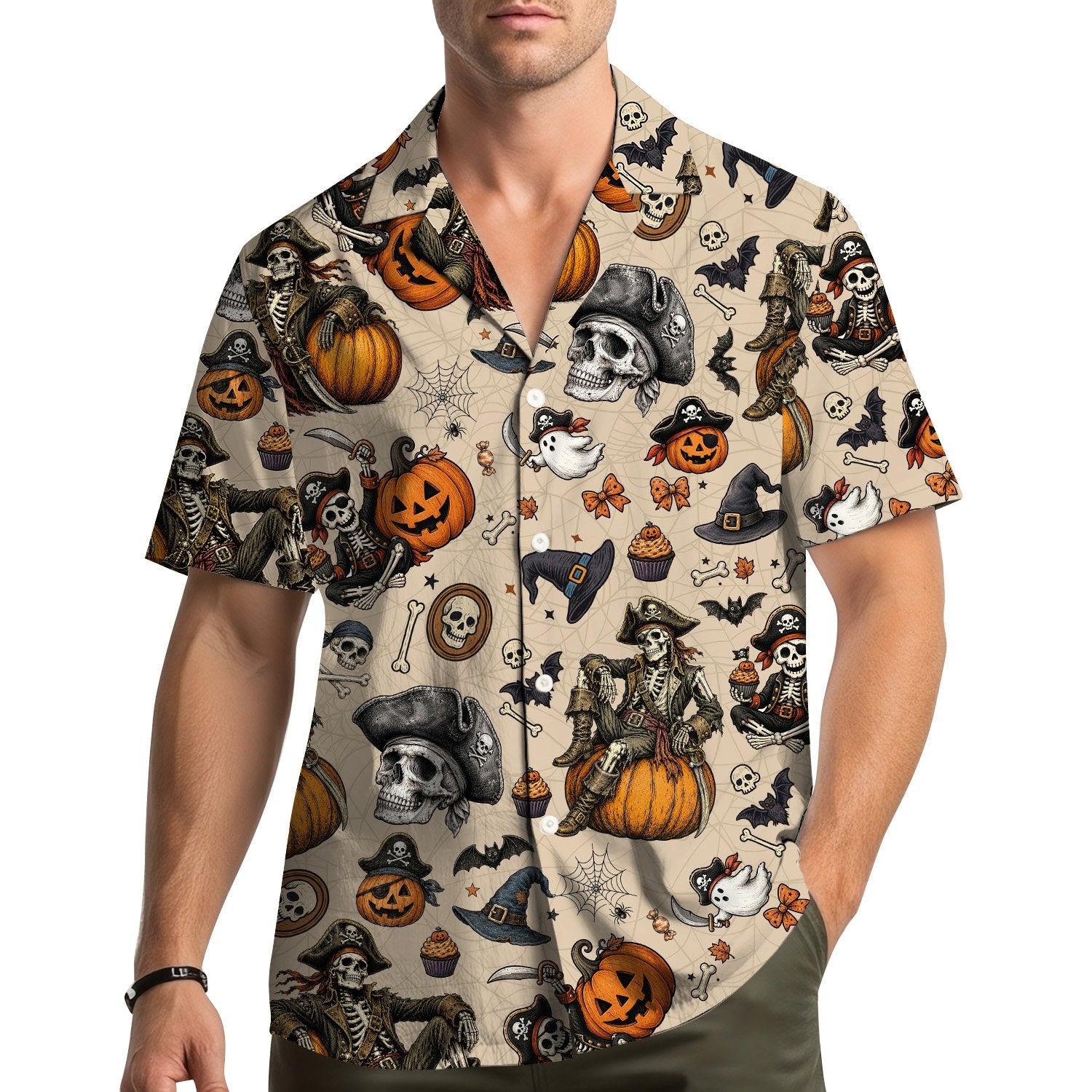Fifth lifestyle view of the holiday hawaiian shirt