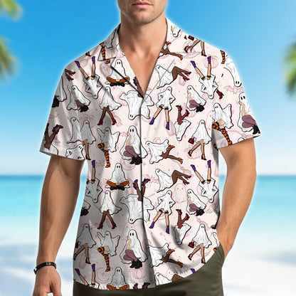 Spooky season hawaiian shirt lifestyle view
