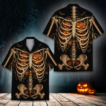 Detailed back view of the matching family hawaiian shirts