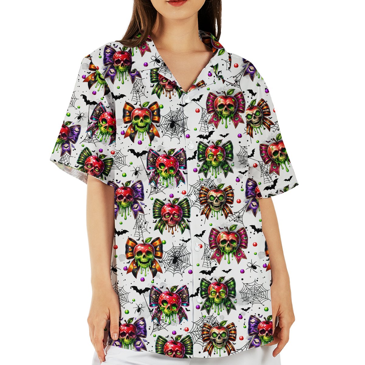 Lifestyle view of matching family hawaiian shirts