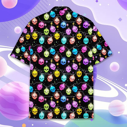 Back view of the unique matching hawaiian shirts family design