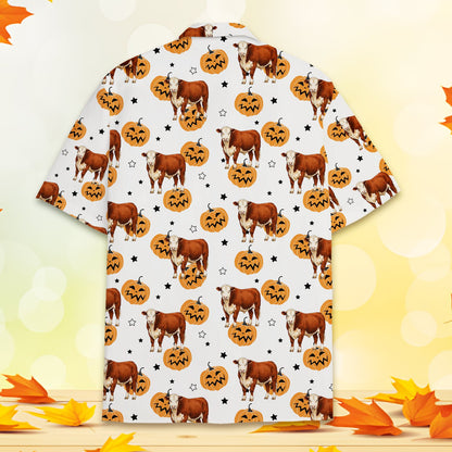 Alternative back view of the holiday hawaiian shirt
