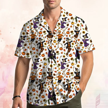 Second lifestyle view showing the matching family hawaiian shirt in a festive setting