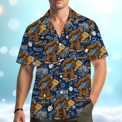 Second lifestyle view featuring the festive bigfoot holiday shirt