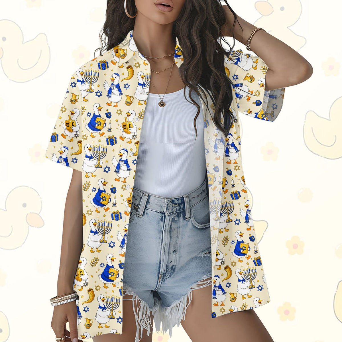 People enjoying the holidays in family matching outfits