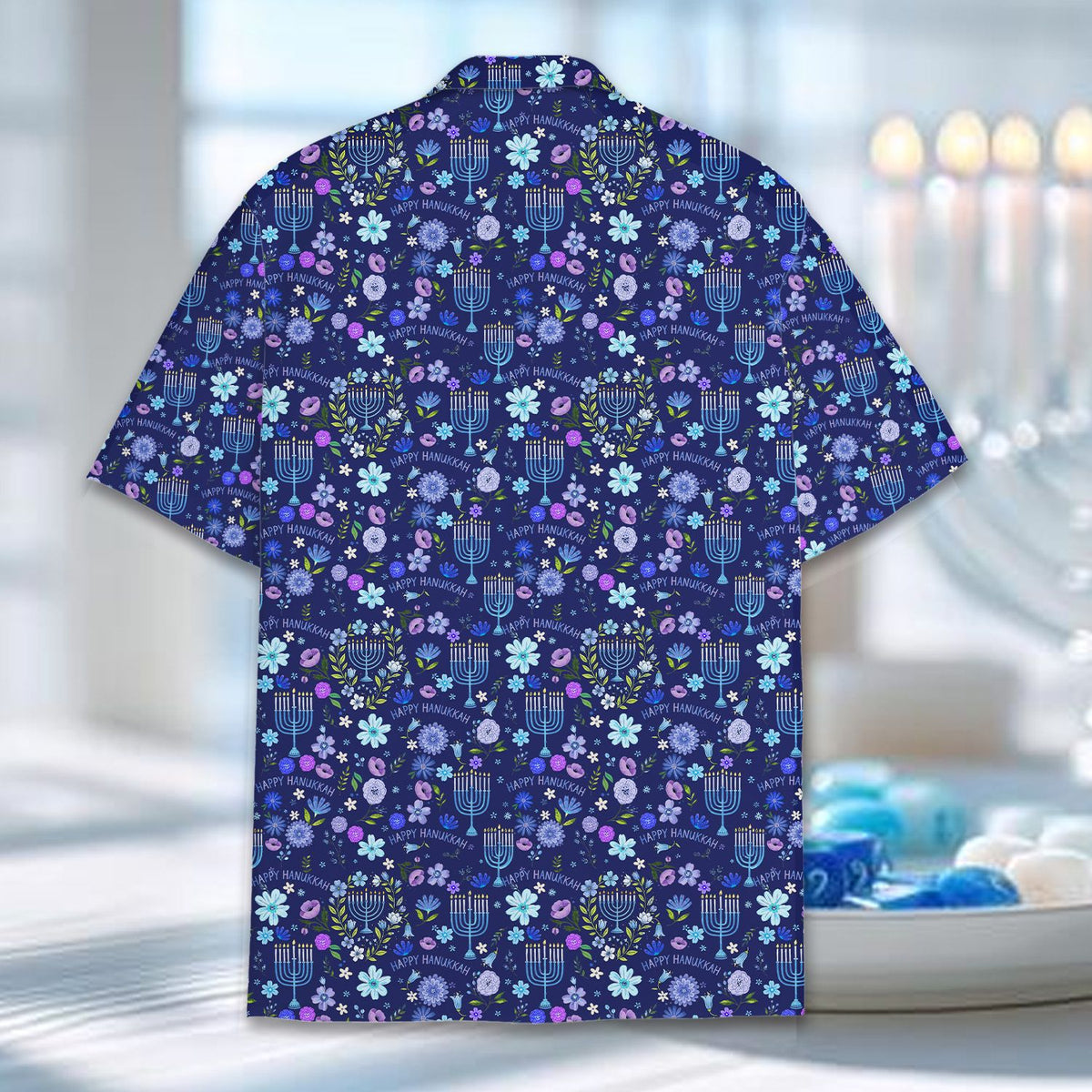 Front view of the festive holiday hawaiian shirt, variant 4
