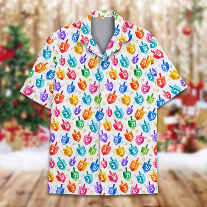 Additional front view of the matching family hanukkah shirt