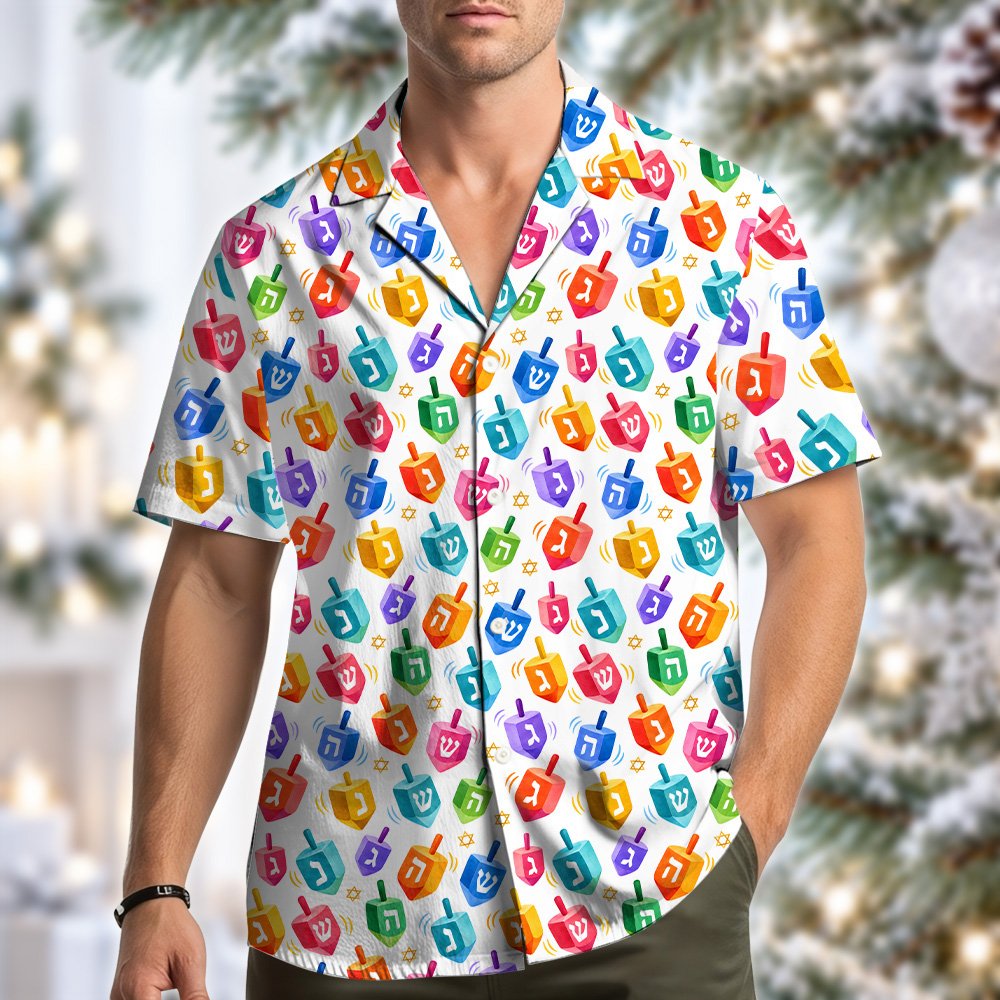 Second lifestyle view of the hanukkah holiday shirt