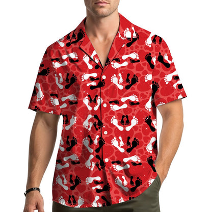 Third lifestyle view showing the hearts and footprints design on a sunny day