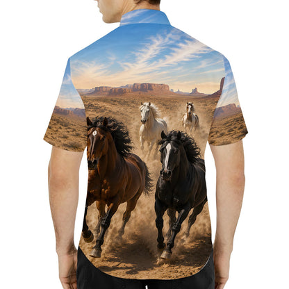 Additional back view of the scenic landscape hawaiian shirt