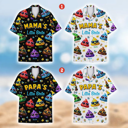 Front view of the funny hawaiian shirt layout