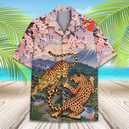 Full front view of the matching family hawaiian top