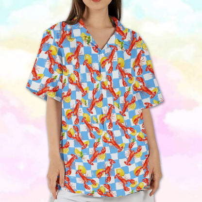 Final lifestyle view of the matching family hawaiian shirts
