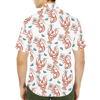 Another lifestyle view of the matching family hawaiian shirts
