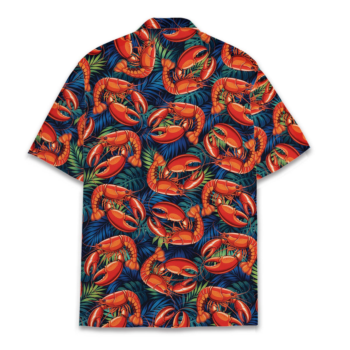 Back view of the tropical hawaiian shirt for adults