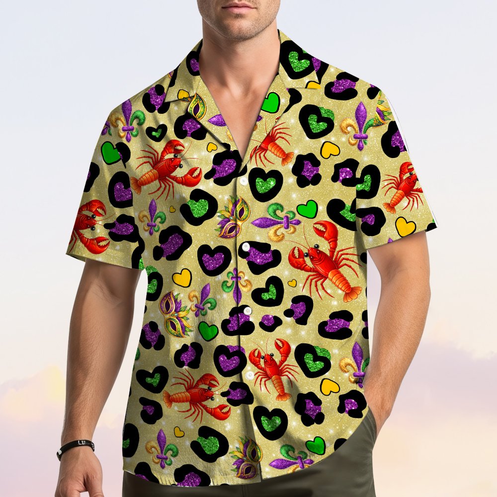 Another lifestyle view of the matching family hawaiian shirt