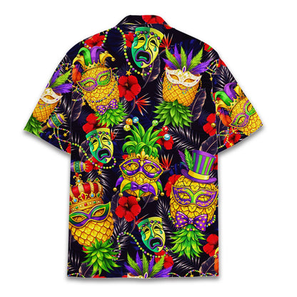 Back view of the multicolor hawaiian shirt