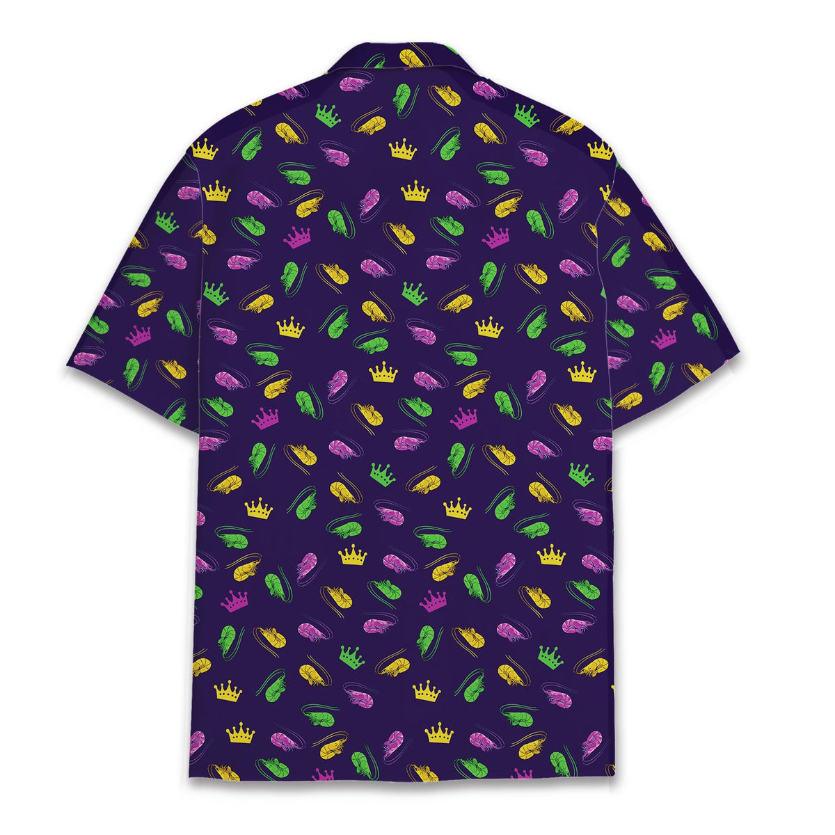 Back view of the matching family hawaiian shirt