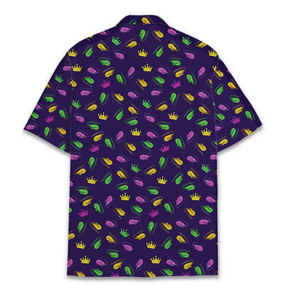 Back view of the matching family hawaiian shirt