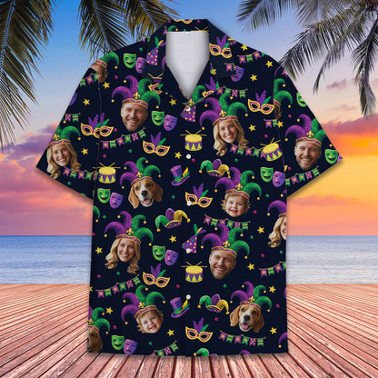 Another front view of the personalized family matching hawaiian shirt
