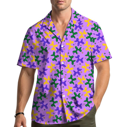 Lifestyle shot of family wearing matching hawaiian shirts