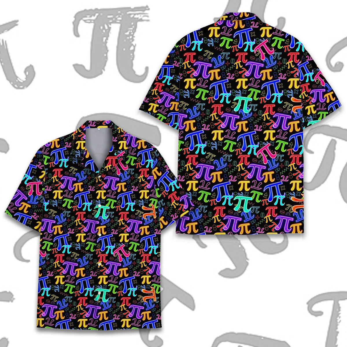 Detailed front view of the matching family hawaiian shirt design