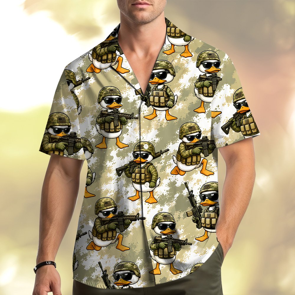 Second lifestyle image showing the matching family hawaiian shirts style