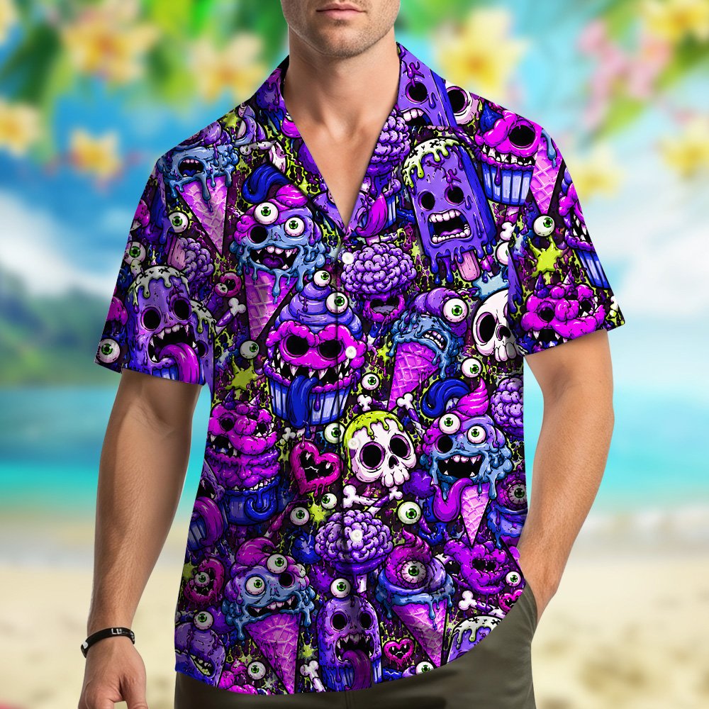 Third lifestyle view highlighting the fit and vivid colors of the shirt