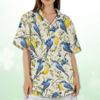 Eighth lifestyle view of the matching family hawaiian shirt design