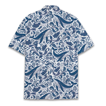Another back view of the abstract hawaiian shirt