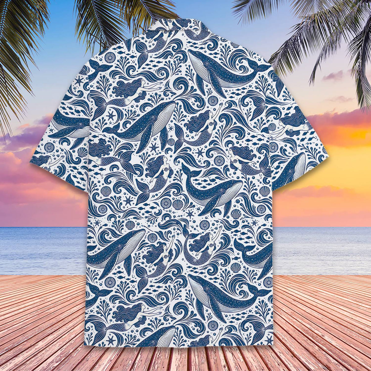 Another front view of the abstract hawaiian shirt