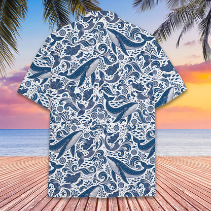 Another front view of the abstract hawaiian shirt